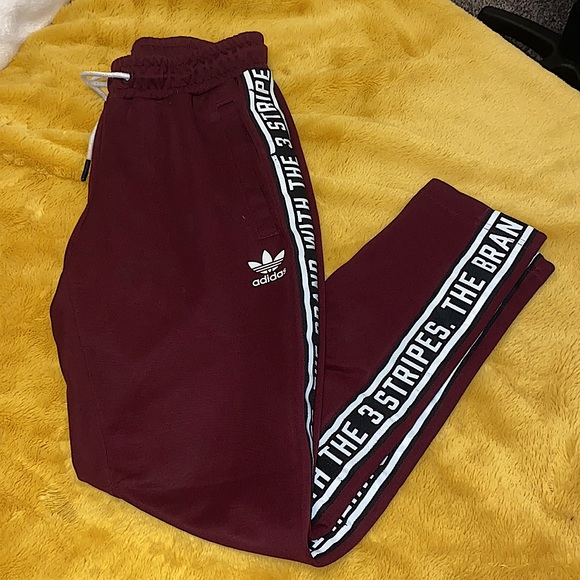 ADIDAS TRACK PANTS IN MAROON - Picture 3 of 6